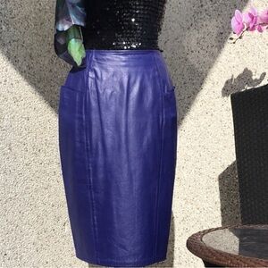 Amethyst Genuine Leather Skirt size 8